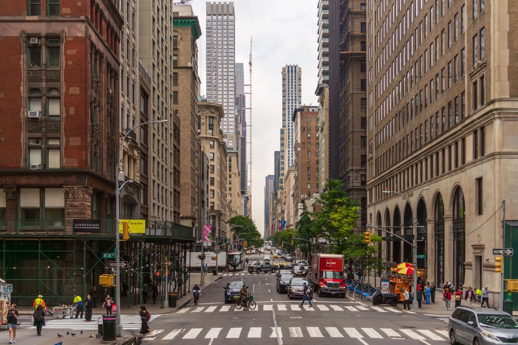 Busy street in Midtown Manhattan, New York City